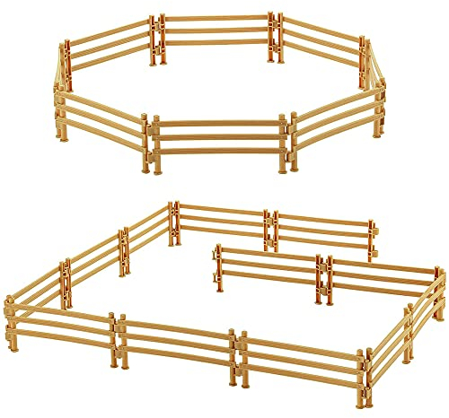 HAOBIN ModèLe De ClôTure Cheval Corral ClôTures Accessoires De FéE Jardin ClôTure Animaux De La Ferme Maison De PoupéE Bricolage Fournitures De DéCoration De Paysage Miniature