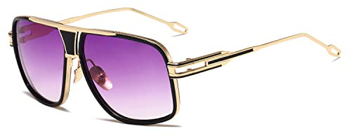 kimorn Sonnenbrille für Herren Retro Goggle Metallrahmen Classic Eyewear AE0336