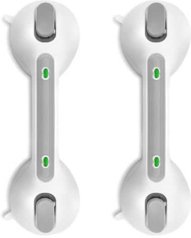 Newthinking maniglie ventosa da bagno 30cm, doccia anziani maniglia ventosa con Indicatore, maniglione ventosa bagno per Anziani disabili, 2 pezzi