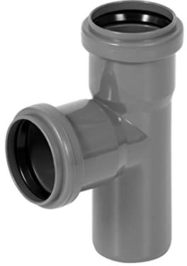 KNM TRADE HT-Abzweig DN 50 67° – T-Stück PP grau für Abwasser innen