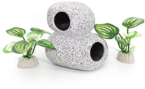 Vtapliea Fish Aquarium Decorations Cave Hide with Viewing Window for Betta Fish Tank Accessories