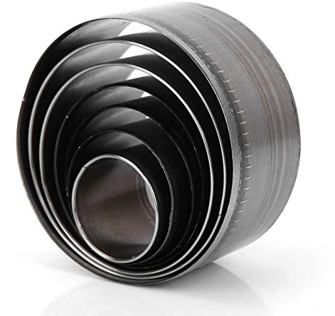 Leder Lochstanzer Rund, 7 teilig, Lochstanzer, 20 Mm, 25 Mm, 30 Mm, 35 Mm, 40 Mm, 45 Mm, 50 Mm, Kreisschneider Werkzeugsatz für Lederhandwerk