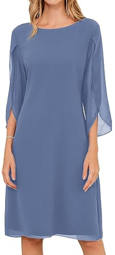 GRACE KARIN Elegant Women Dresses Summer 2024 Formal Dresses Blue Gray 12