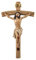 DRW Figura Cristo Vivo en la Cruz de Resina Pintada a Mano 10x5x20 cm