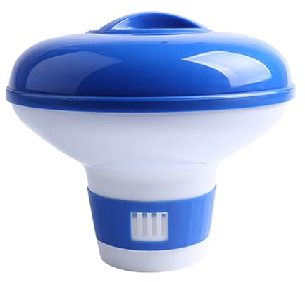 Dosierschwimmer, Chlordosierschwimmer Blau, Pool Dosierschwimmer Chlordosierer, 5 Zoll Schwimmend Chlor Spender, Chemikalienschwimmer, Chlor Floater für Poolreiniger oder Whirlpools Spa
