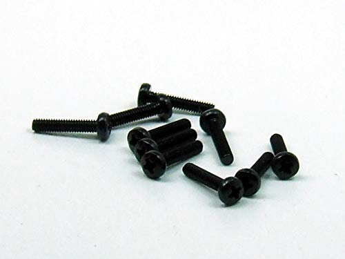POPESQ® 10 pz. x Vite M2.5 x 12mm Cilindrico Phillips Zinc Nero #A3914
