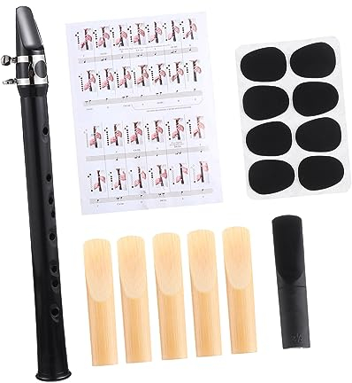Mikinona Mini Taschensaxophon Holzblasinstrument Tragbare Bläser Saxophoninstrument Für Junge Mädchen Anfänger Geburtstagsgeschenk