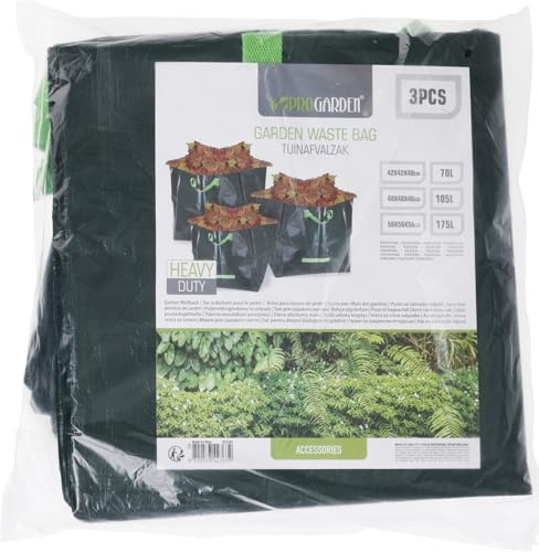 OrionMart Garden Bag with Handles Pack of 3 – Durable and Reusable Heavy Duty Garden Sacks – No More Garden Waste(70 * 105 * 175) (Dark Green)