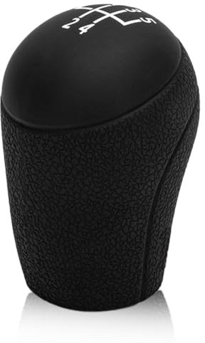 NHQ Funda Pomo Palanca de Cambios Antideslizante Negro, 6 Marchas, Velocidad de Coche, Palanca de Cambios