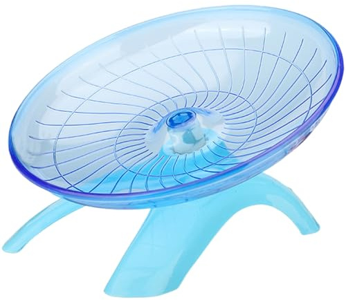 Hamster Wheel 7Inch Silent Hamster Wheel Non-slip Flying Saucer Rat Wheel Spinner Stable Exercise Wheel Running Wheel for Dwarf Hamsters Gerbil Rat Small Animals Blue Gerbil Wheel Niteangel Wheel Sile