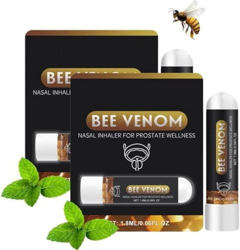 Paquet De 2 Bâtons D'inhalateur Nasal BeeBoom | Stick Nasal Naturel De 1.8ml Pour Le Bien-être La Prostate | Inhalateur Nasal D'aromathérapie Pour Hommes | Inhalateur Nasal À Circulation Améliorée