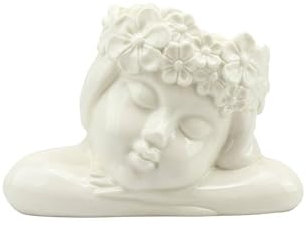 Generico Harmony PRMT24033 - Corona floral de porcelana con vela, bombonera para boda, comunión, confirmación, Harmony