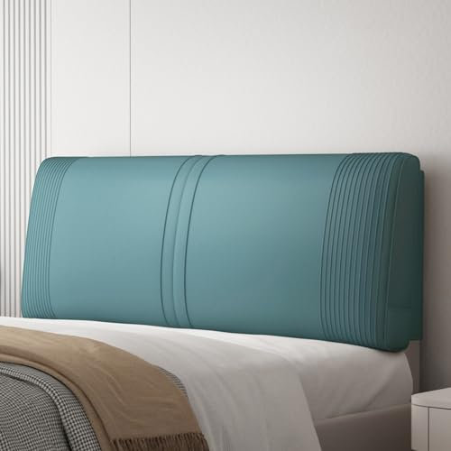 Gepolstertes, einfarbiges Kopfteil – großes rechteckiges Wandkissen aus Kunstleder, wasserdicht, Tagesbett-Nackenrolle, Stützkissen für Schlafzimmer, 88,9 cm, Einzelbett