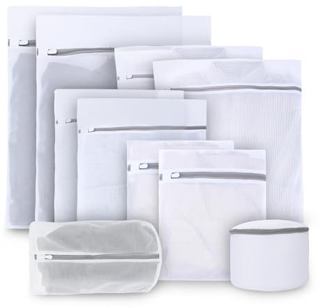 Rete per la biancheria, robusta borsa per la biancheria con cerniera a rete, 10 sacchetti per la biancheria, ideali per biancheria delicata, biancheria intima, calze, reggiseni, cappotti, biancheria