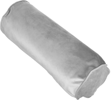STAHAD Funda de Cojín Cilíndrica de Terciopelo con Cremallera Funda Redonda Ergonómica para Almohada Cervical Diseño Minimalista para Dormitorio Sofá y Sala Color Gris