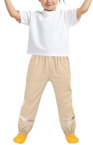 Mayoii Kids Waterproof Trousers Boys Girls – Lightweight Breathable Rain Pants with Reflective Strips