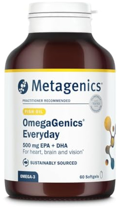 Metagenics OmegaGenics Everyday, Pure Omega-3 Fish Oil - 60 Capsules