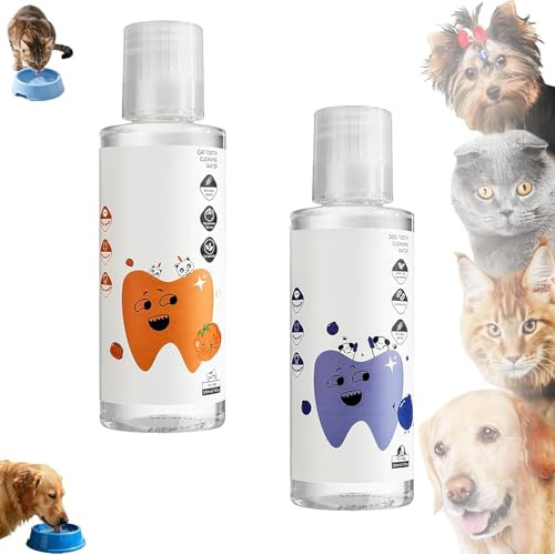 200 ml Zahnpflege-Wasserzusatz für Hunde und Katzen, Zahnreinigung und Zahnsteinentfernung, für frischen Atem bei Hunden und Katzen, für den täglichen Gebrauch