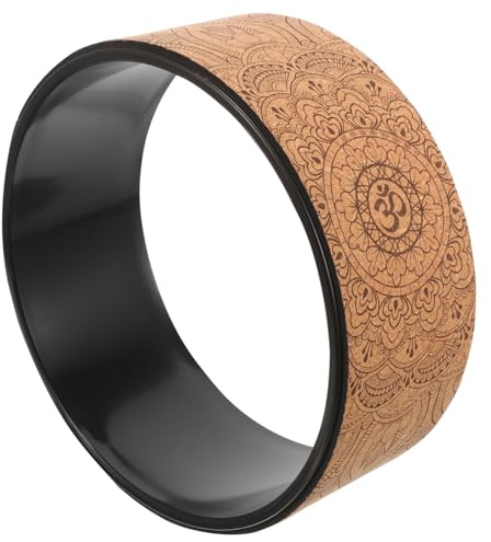PRETYZOOM PU Soft Cork Yoga Wheel Rückenroller für Yoga Training Rutschfestes Tpe Material Erhöht Wirbelsäulenflexibilität Verbessert Haltung Leicht Tragbar für Zuhause und Reisen