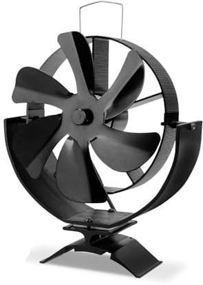 wood stove fan, 6 Blades Stove Fan Heat Powered Fireplace 360 Rotating Log Wood Burner Distribution Home Winter,for Fireplace