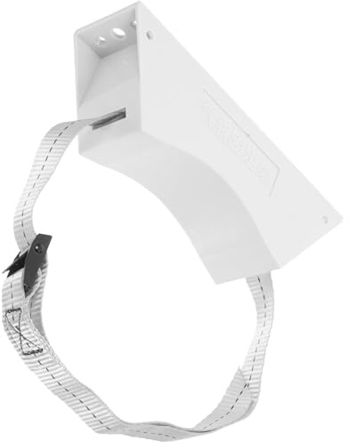 Veemoon Soporte para Cilindros de Gas de 40 Litros, Plástico Resistente Gris con Correa Negra de Fijación, Montaje en Pared para Tanques de Hidrógeno y Oxígeno, Soporte Industrial Seguro