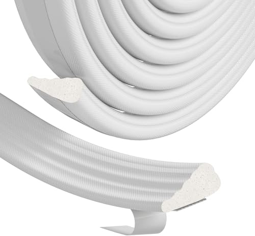 Draft Excluder for Doors and Windows, 3M Self Adhesive Window Draught Excluder, Window Draft Excluder Door Soundproofing Sealing Weather Strip (White)