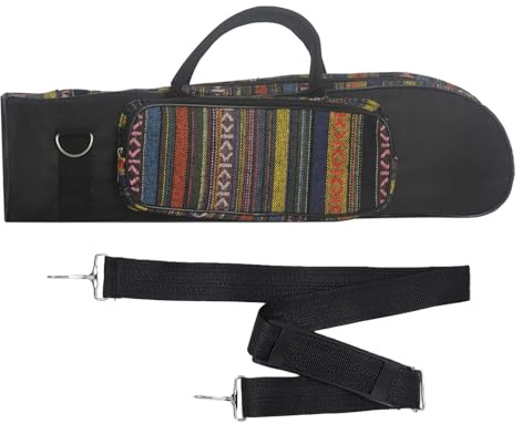 Sac en Tissu Oxford Souple pour Trompette Portable, avec Sangle Rembourrée et Organisateur pour Instruments en Laiton (Colorful)