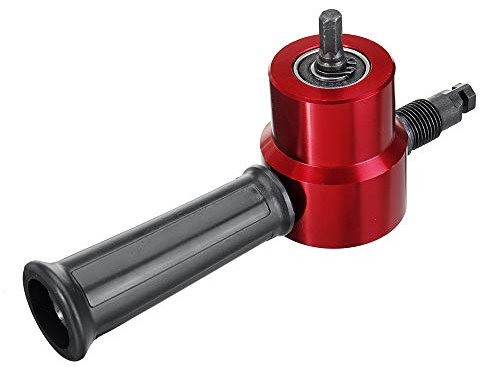 YOUTTOO Red YT-160A Double Head Sheet Metal Nibbler Cutter Drill Attachment Metal Sheet Cutter for Electric Drill