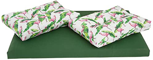 PATIO Palettenkissen 120 x 80 cm Megara Lux Polster für Palettenmöbel 3tlg. Sitzkissen mit Rückenpolster Outdoor/Indoor