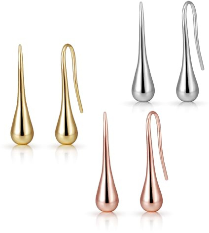 Philip Jones Set of Three Teardrop Earrings