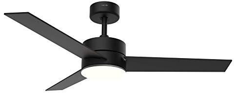 UNIVERSALBLUE | Ventilador de techo con luz LED | Ventilador silencioso con Motor DC | Aspas reversibles color negro y marrón | 3 Aspas Reversibles Marrón | Mando a Distancia | 3 velocidades