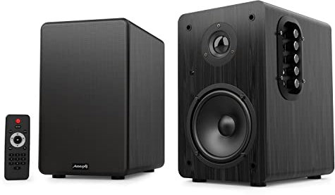 Audibax Beta 1BT - Altavoz Activo Profesional - Potencia de 100W - Altavoz con Bluetooth - Conexión USB/SD - Bass Reflex - Mando a Distancia Incluido - Entradas RCA, Óptica y Coaxial