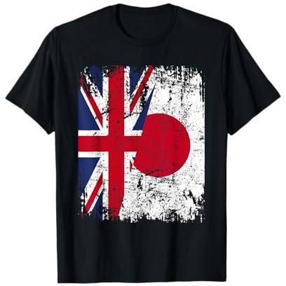 JAPAN Half BRITAIN UK Friendship Flag JAPANESE T-Shirt