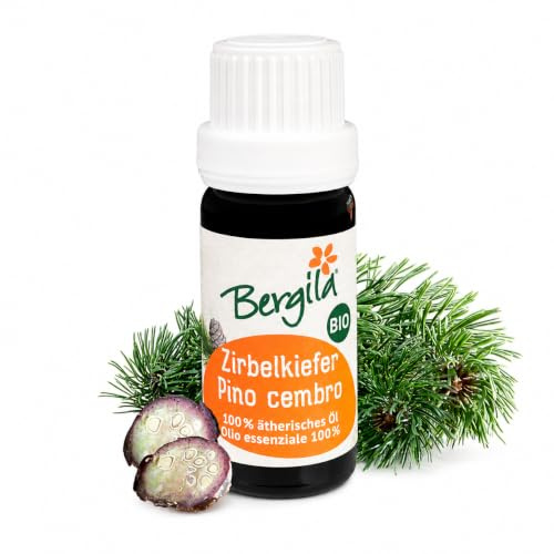 Bergila olio essenziale PINO CEMBRO BIO, 10 ml - 100% naturale di materia prima biologica - qualità controllata e certificata