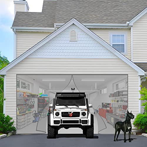 Magnetic Fly Screen Door, 260 x 295 cm Window Treatments Door Curtain Solid Color Curtain Window Panel Room Divider【Grey】