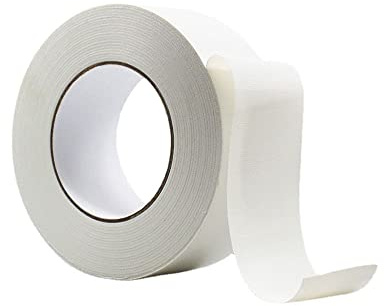 Keboyoe Vitt hållbart pansarband, canvastejp, textiltygband för bokreparation, pansarband, handrivbar, gaffa-tejp för bibliotekbok, bindning av säkerhetskablar, 48 mm x 20 m