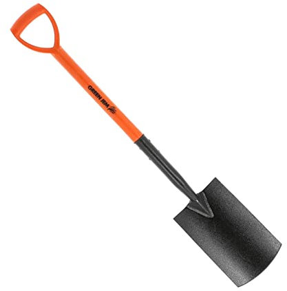 Garden Digging Spade Carbon Steel Heavy Duty Soft Grip D Shaped Handle Anti-Rust