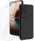 LYZXMY case for TCL 40 NxtPaper 4G(6.78) Black mobile phone case + 3 pieces tempered glass protective film, case soft silicone TPU protective cover 9H hardness HD tempered glass film glass