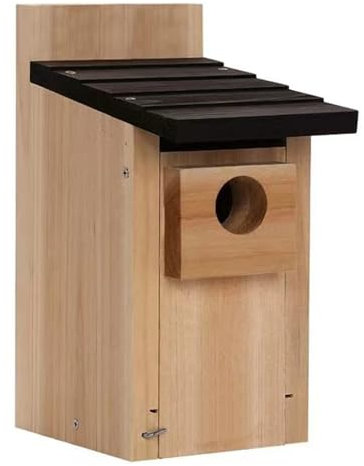 Holz-Nistkasten for Wildvögel, Vogelhaus, wetterfestes Design, EIN robuster Nistkasten for die Ewigkeit, Garten-Nistkasten for Rotkehlchen, Blaumeisen und Spatzen