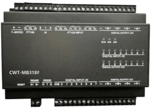 Adaptador Serial a Ethernet CWT-MB318F 4PT+4AI+4AO+8DI+6DO RS485 RS232 Ethernet Modbus Rtu TCP Módulo de adquisición Io (Color : I-V-E-485-232)