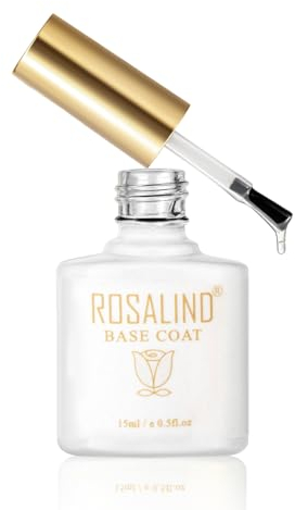 ROSALIND Base Coat Unterlack UV LED Gellack Gel Nagellack Gel Nail Polish 15ml für Nägel Gellack Salon & Home Nageldesign Set