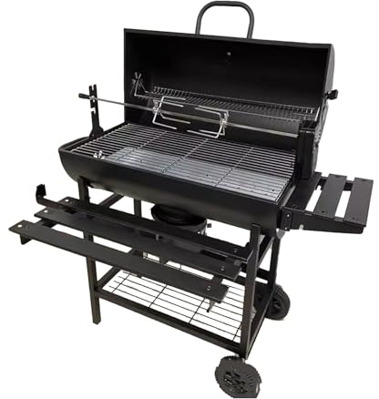 Gril de Barbecue en Baril de Grande capacité avec Fonction de Chauffage Puissante, Gril à Charbon de Bois Peu Encombrant, adapté à la Fête en Plein Air sur le Patio et dans la Cour