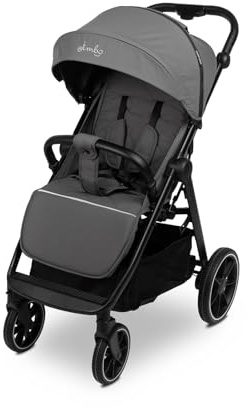 CARETERO Jimbo Kinderwagen - Stabiler und komfortabler Stadtkinderwagen - Verstellbarer Sitz - Stabile Schaumstoffräder - Für Kinder von 6 Monaten bis 22 kg - 80x59x109cm - Graphit