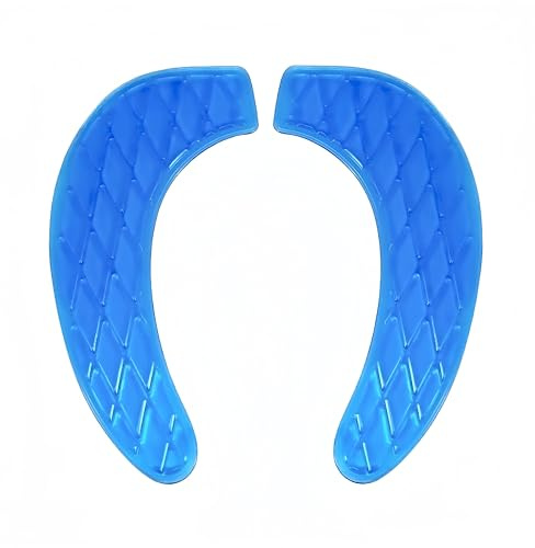 Gel Toilet Seat Cushion Washable Soft Toilet Seat Cover,Padded Riser Cushion for Toilets & Commode Chair Reusable Adhesive Donut Pad for Elderly,Seniors (Blue)