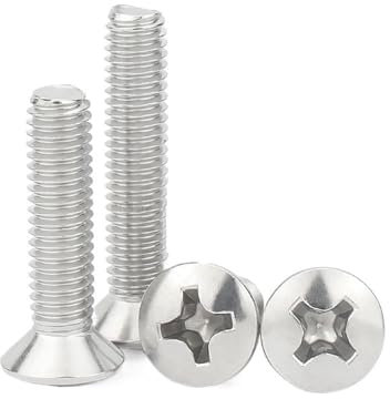 5/10pcs M5 M6 M8 Length 6-60mm A2-70 304 Stainless Steel Cross Recessed Phillips Raised Countersunk Head Half Oval Screw Bolt(25mm,10PCS-M6)