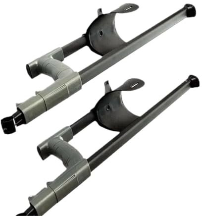 MNEVZX Metalldetektor Metalldetektor-Zubehör, Teleskopstiel, dreiteiliger Universalstab, tragbarer Universalschaft mit Armlehne Tragbar Metallsuchgerät(2pcs)