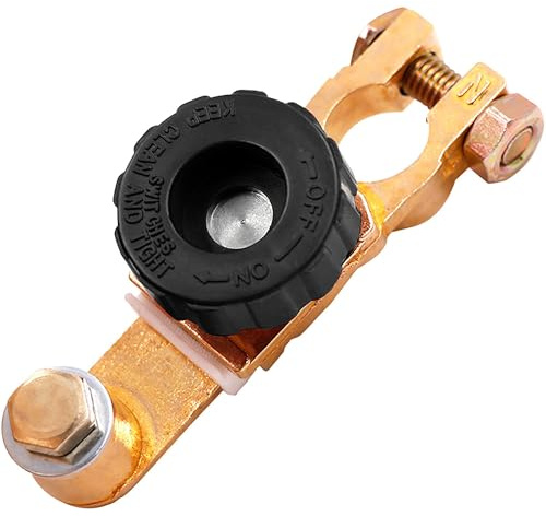 Interruttore di separazione batteria 12 V, interruttore di sblocco batteria 12 V, interruttore per batteria auto, camion, barca, veicoli (rame)