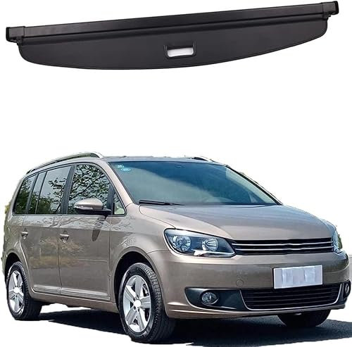 DRYFAL Auto Laderaumabdeckung für VW Touran 2006-2016 Auto Einziehbarer Laderaumabdeckung Kofferraum Schutz Der PrivatsphäRe Cargo Cover