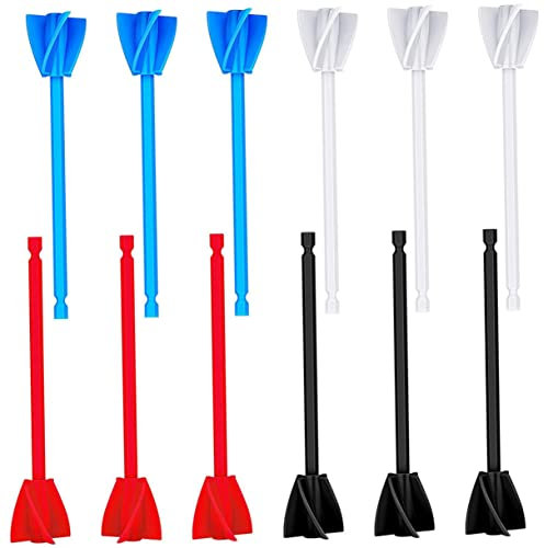 SHINEOFI 12pcs Paint Mixer Drill Attachment Set Helix Resin Stirrer Rods for Epoxy and Paint
