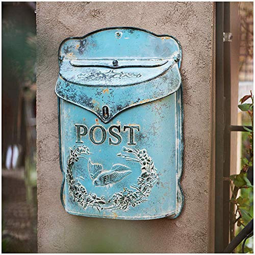 Boîte aux Lettres Murale - Boîte aux Lettres Murale Robuste - Boîte aux Lettres décorative Vintage en Fonte - pour Suspension extérieure
